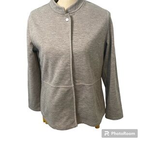 Weekends by Chico Lightweight Soft Gray Jacket in Sz 1/Medium
